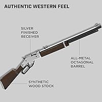 Vista 4 de Barra Air Guns 1866 Cowboy Series - Rifle de aire de acción de palanca, dispara pellets de calibre .177 y BBS, 600-800 FPS, pistolas de pellets