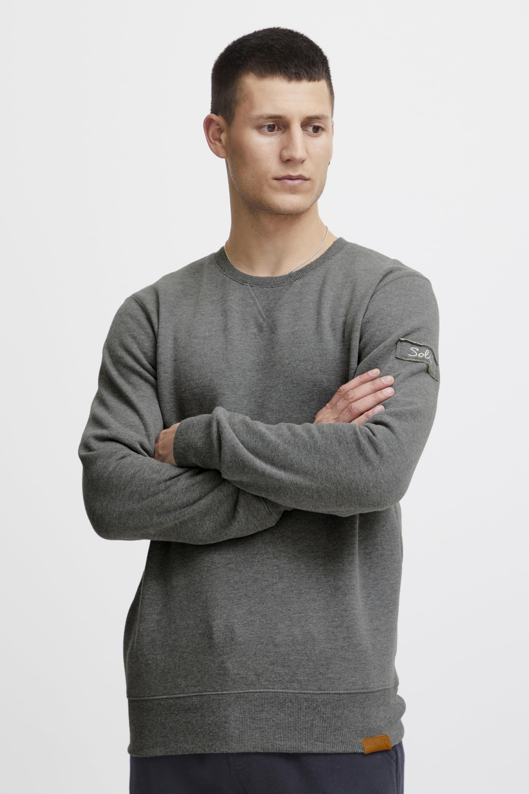 !Solid Trip Jersey Sudadera Suéter para Hombre con Cuello Redondo con Forro Polar Suave Al Tacto