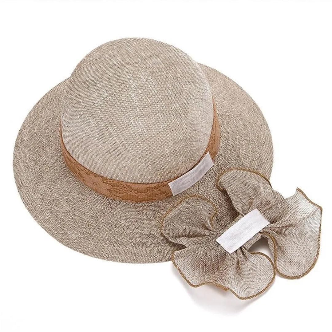 Sombrero de Verano para Mujer, de ala Ancha, para Playa, para Madres Mayores (En8, Talla única)