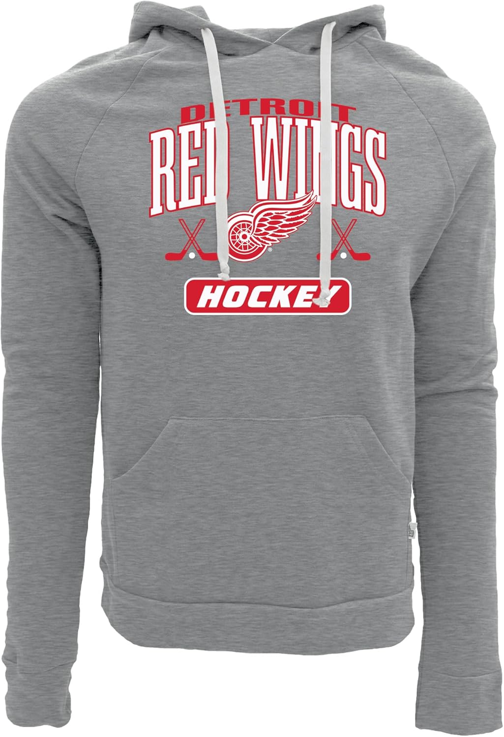 Blue 84 NHL Officially Licensed Tri-Blend Hooded Sweatshirt Hockey Heather Gray