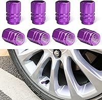 Vista 10 de Ziciner 8 PCS Tapas de Vástago de Válvula de Neumático de Coche, Cubiertas de Válvula de Rueda de Aleación de Aluminio con Anillo O de Goma, Juego