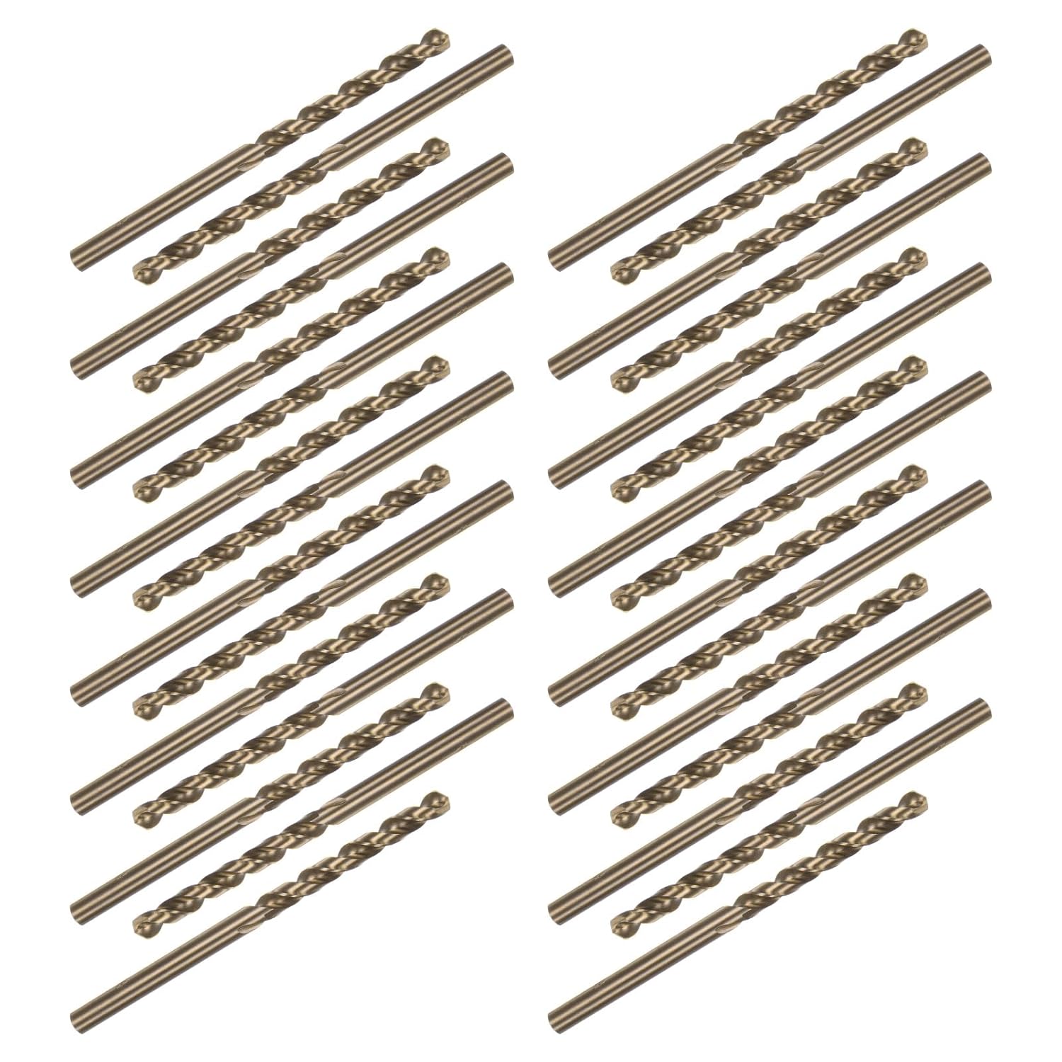 uxcell 30pcs 4.2mm Drilling Dia Straight Shank High-Speed Steel Cobalt Metric Twist Drill Bit Rotary Tool