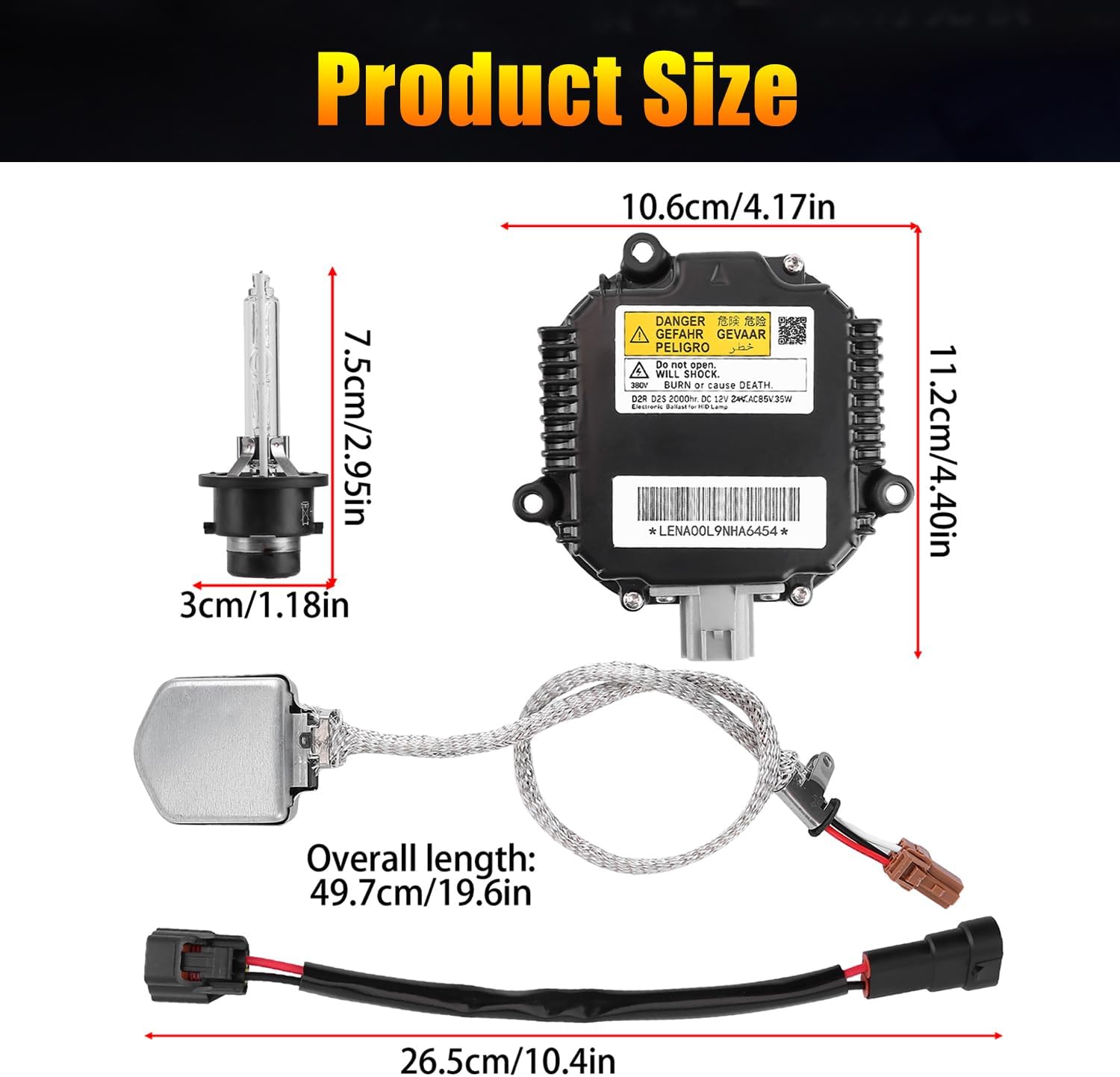 Hid Headlight Ballast Compatible for Infiniti G35 G37 FX35 QX56 Nissan 350Z Maxima Murano 370Z with Igniter & D2S Bulb Replaces 28474-89904 28474-8991A