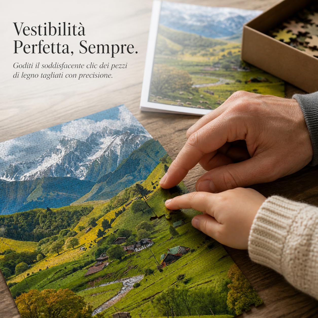 Puzzle di Legno Paesaggio, style to 1, 500 | Superficie liscia, Puzzle da collezione, Per attività manuale, Per decoratori casa