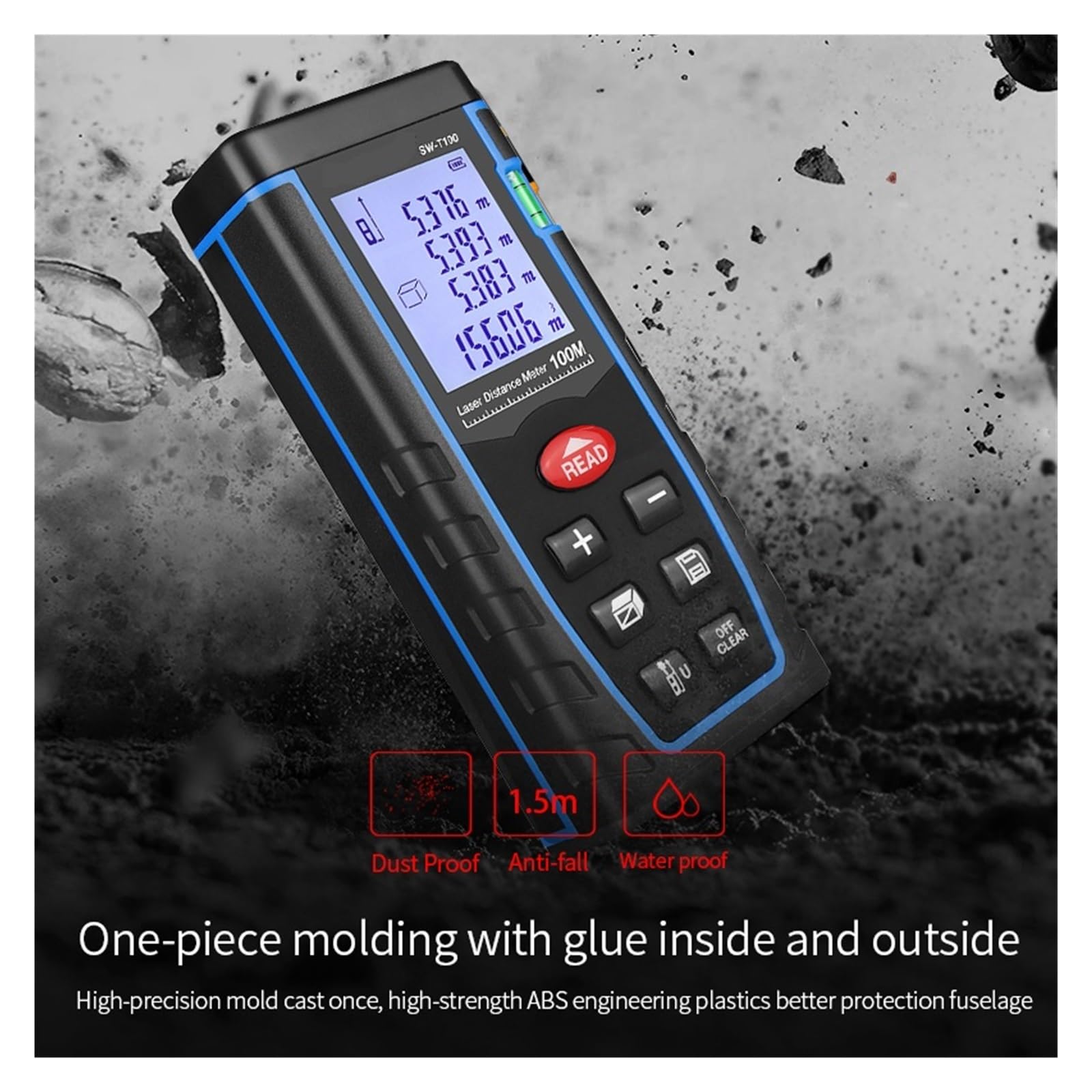 Misuratore di distanza 40M 60M 80M 100M Roulette elettronica Nastro digitale Telemetro Range Finder Tester Strumenti Precisione Flessibilità Misurazione