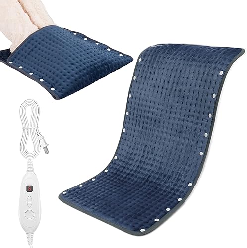 Vista 37 de DAILYLIFE Almohadilla térmica para aliviar el dolor de espalda, almohadillas térmicas eléctricas de 20 x 24 pulgadas para calambres, espalda