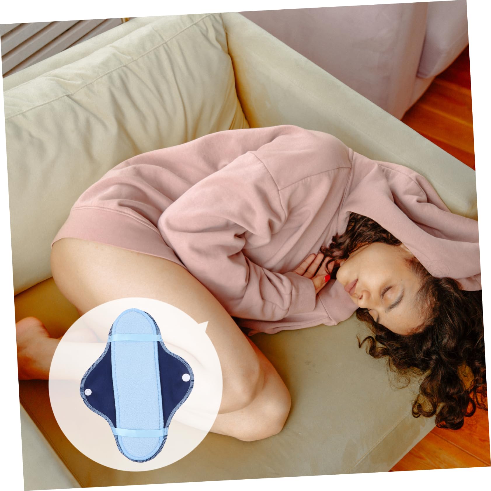 Healeved 8 Piezas Compresas Reutilizables Compresas Postparto Algodon Toalla Higiénica Polar Protectore Diarios Menstruales Almohadillas para Mujer Toalla Sanitaria Ecológica