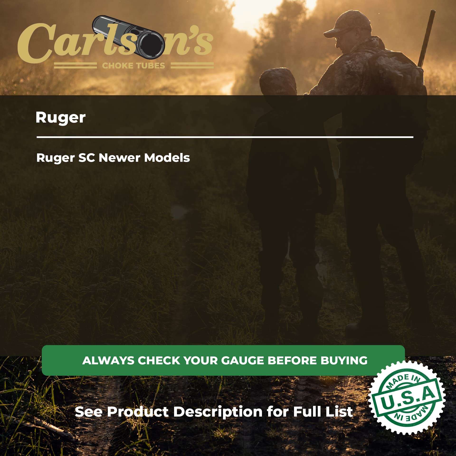 Carlsons Choke Tubes 12 Gauge for Ruger [ Modified | 0.720 Diameter ] Stainless Steel | Sporting Clays Choke Tube | Made in USA