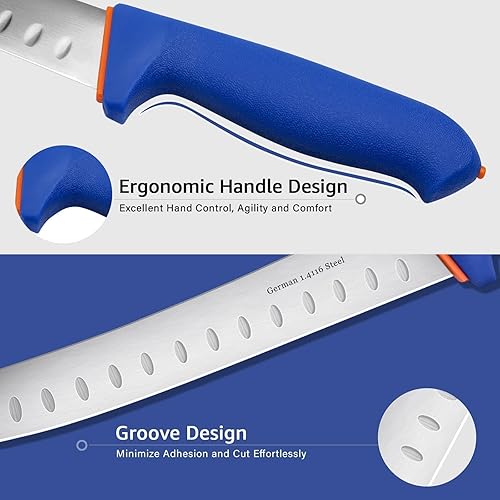 Miniatura 2 de DRAGON RIOT Juego de cuchillos de carnicero de 4 piezas, incluye cuchillo de deshuesado de 6 pulgadas, cuchillo de desollar de 6 pulgadas, cuchillo