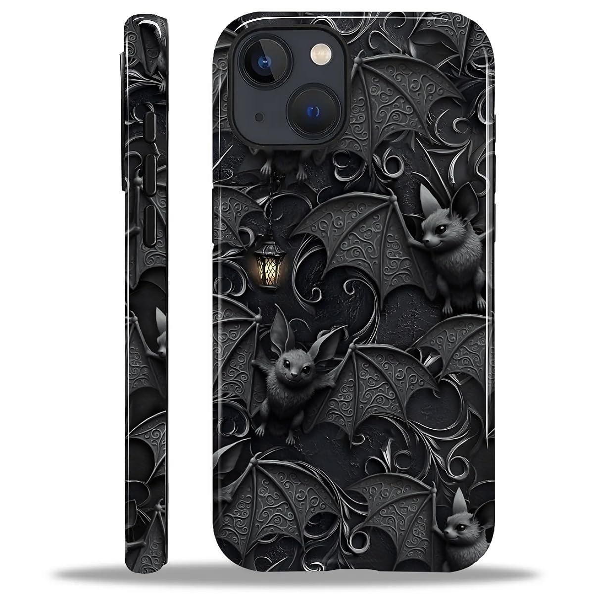 for iPhone 15 Plus Case for Women Girl Men Boy, Compatible with MagSafe, Shockproof Soft Silicone & Hard PC Shell Protective Case for iPhone 15 Plus - Gothic Look Bat Dark Aesthetic Gothic Look Bat Dark Aesthetic IPhone 15 Plus