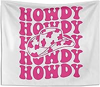 Vista 10 de Kneibo - Tapiz de pared rosa para dormitorio, tapiz de vaquera, 50 x 60 pulgadas, decoración de habitación occidental para niñas adolescentes