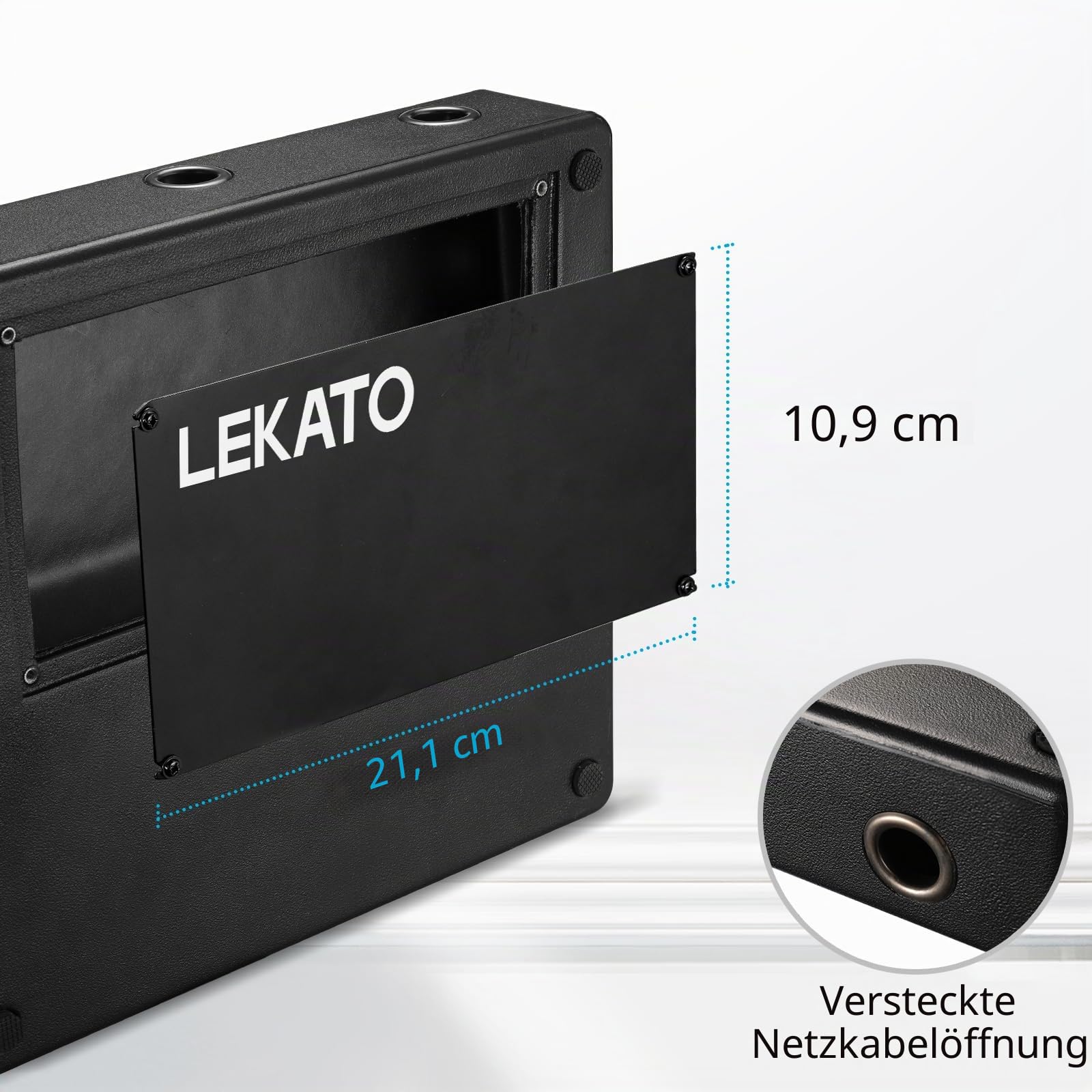 LEKATO Gitarre Pedal Board Case, Gitarre Pedalboard mit Tasche, 51 * 30 * 10cm Gitarren Effektboard, eingebaut Power-Supply-Raum, mit Montageband