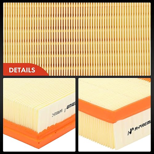Miniatura 7 de A-Premium Filtro de aire de motor de 2 piezas compatible con Mercedes-Benz S550 2012-2017, SL550 2013-2020, CLS550, E550, GL450, GL550, GLS550, G63