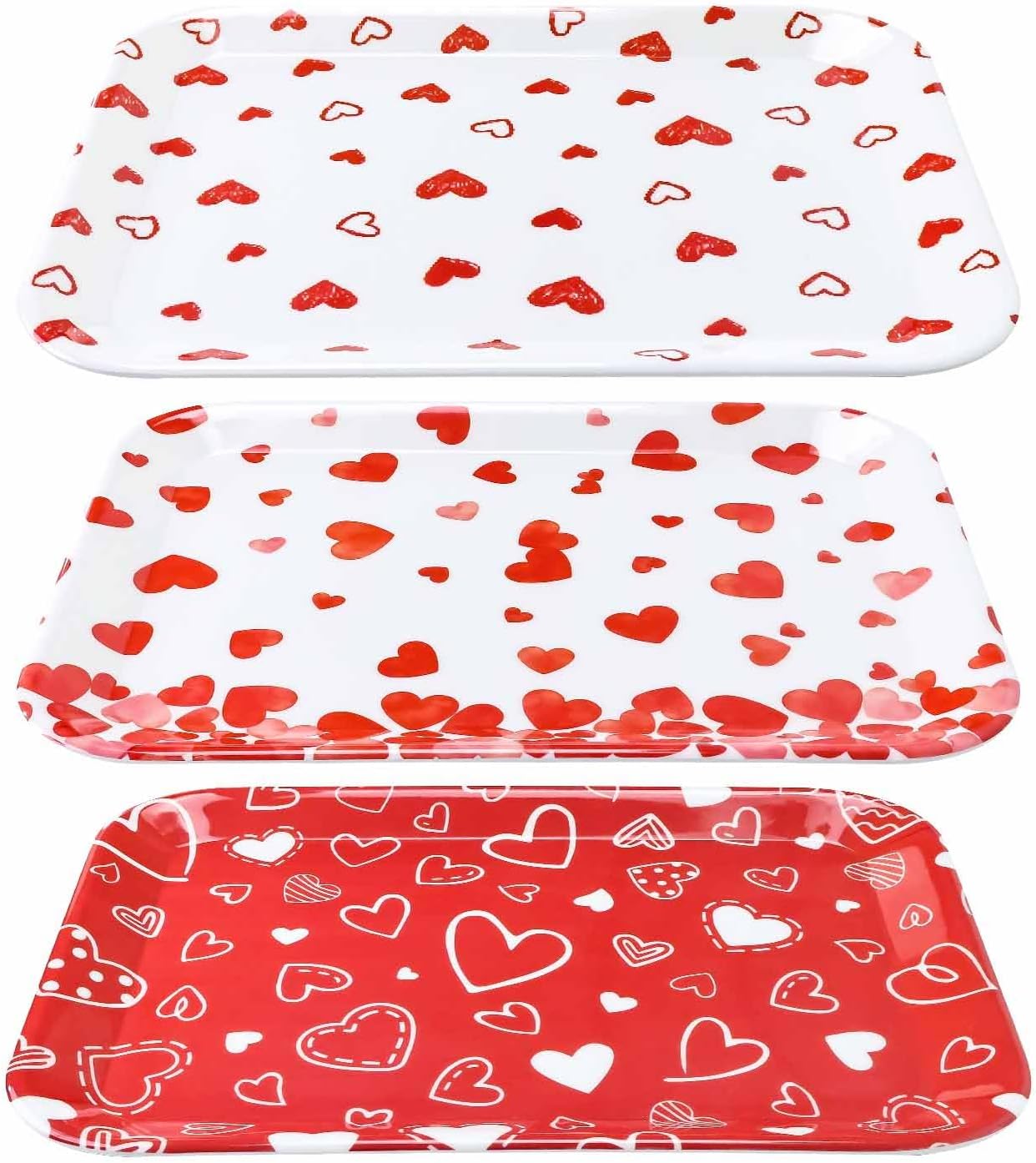 3 PCS Football Serving Trays 12.8 x 10 Inch Melamine Serving Platter Reusable Football Party Trays for Snacks Cookies Dessert Food Serving Dish Plates