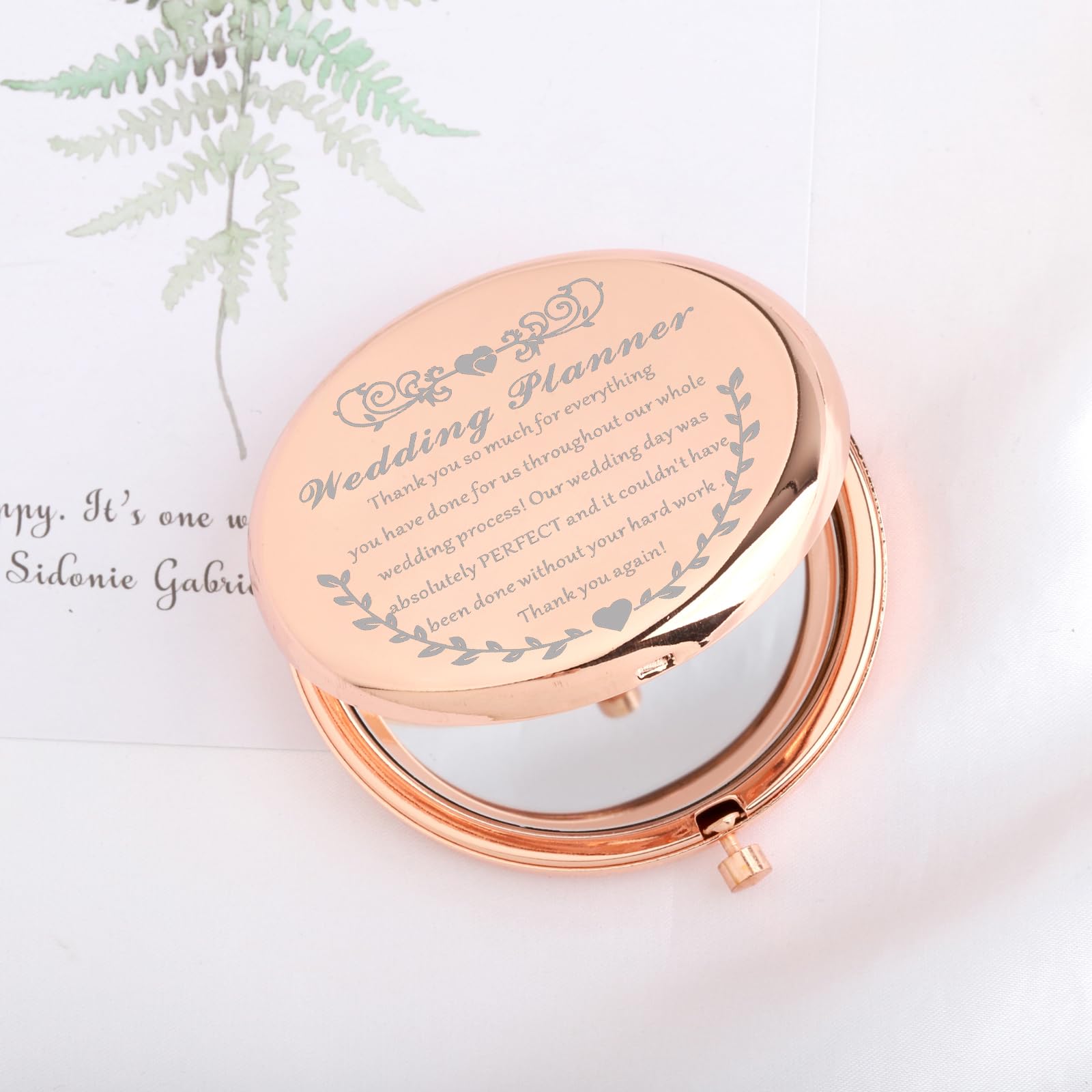 UJIMS Hochzeitsplaner Geschenk Hochzeit Koordinator Make-up Spiegel Veranstaltungsplaner Dankeschön Geschenk von Braut Bräutigam (WeddingCoordinatorMirror)