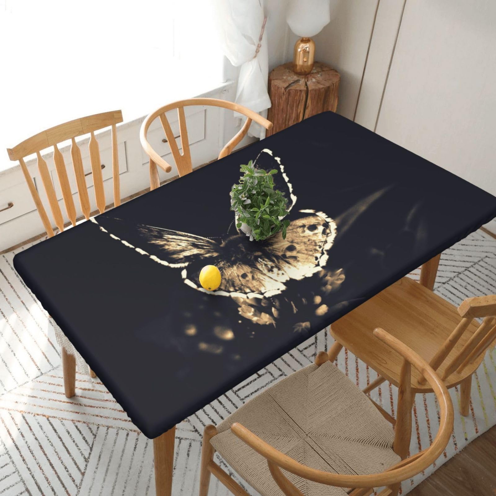 BNVSADC butterfly wings Printed 5FT Tablecloth Polyester Kitchen Water Resistant Table Cloth Dining Table Decoration Table Covers, 152x76 CM
