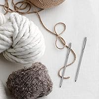 Vista 7 de BronaGrand 50 agujas de hilo de metal de ojo grande de 2.7 pulgadas para tejer proyectos de ganchillo