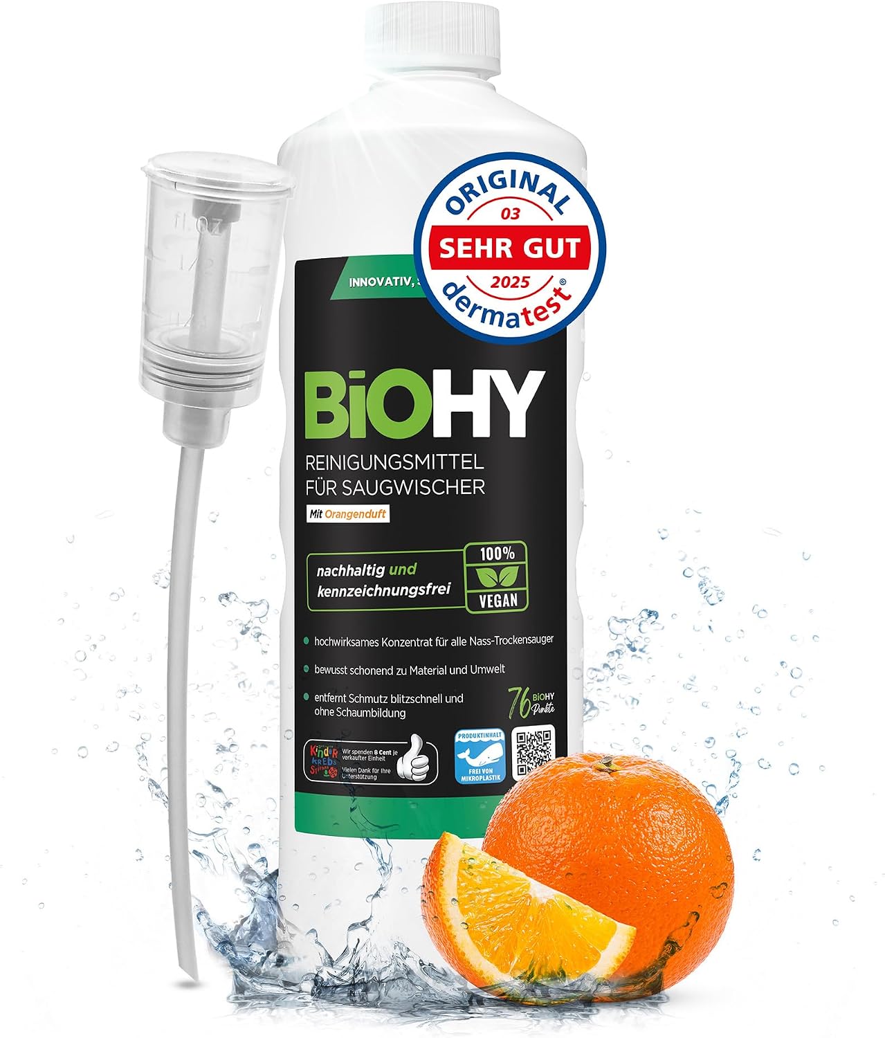 Onbekend BiOHY Cleaner for vacuum cleaners with orange scent (1 accessoire voor tapijtreiniger