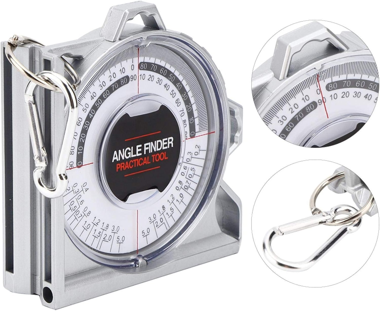 Magnetic Angle Finder Angle Locator Multifunctional Protractor Pitch & Slope Locator Inclinometer for Interior Decoration
