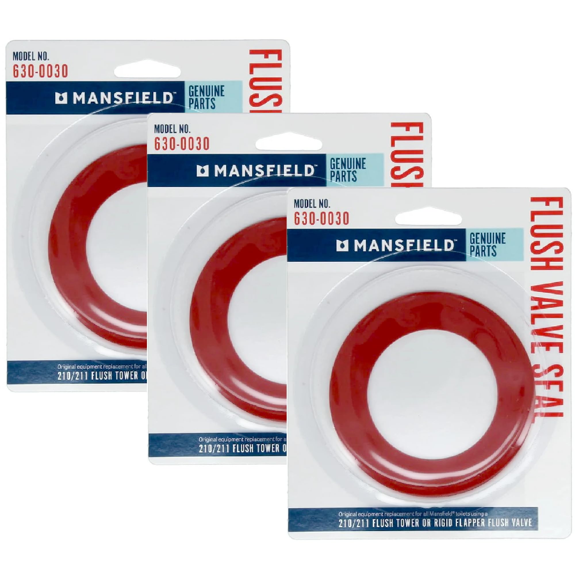 Mansfield Plumbing 630-0030 Flush Valve Seal Gasket for 210/211 - 3 PACK