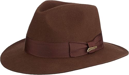 Dorfman Pacific Indiana Jones Fedora de fieltro de lana para hombre