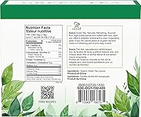 Vista 2 de Soeos - Té verde orgánico, 100 bolsitas de té (paquete de 1), con cafeína, bajo en cafeína, té verde fresco y saludable, 178.5 gramos