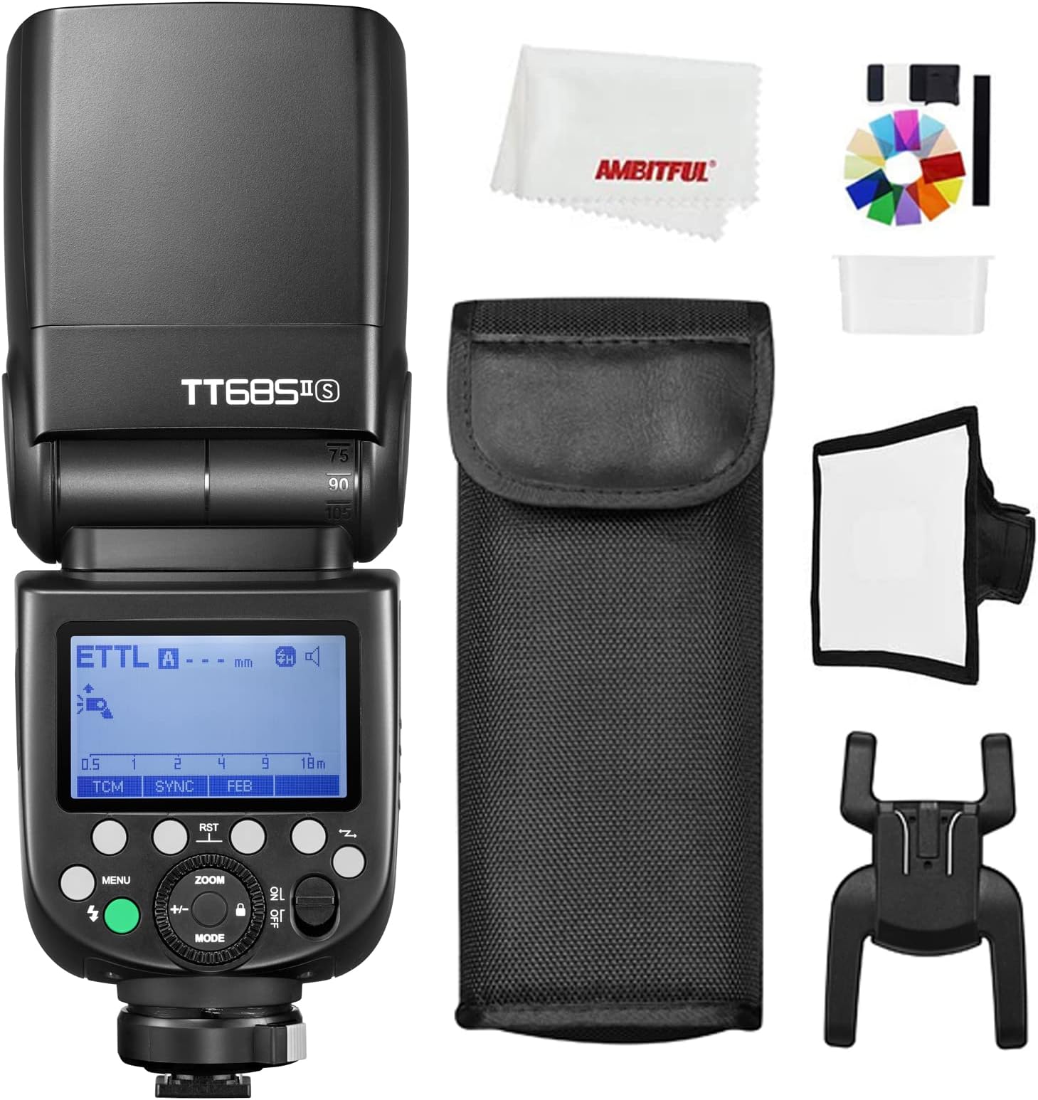 GODOXTT685II-S TTL Speedlite High-Speed Sync,2.4G Wireless X System Compatible for Sony Flash A58 A7RII A7II A99 A9 A7R A6300 (TT685II-S)