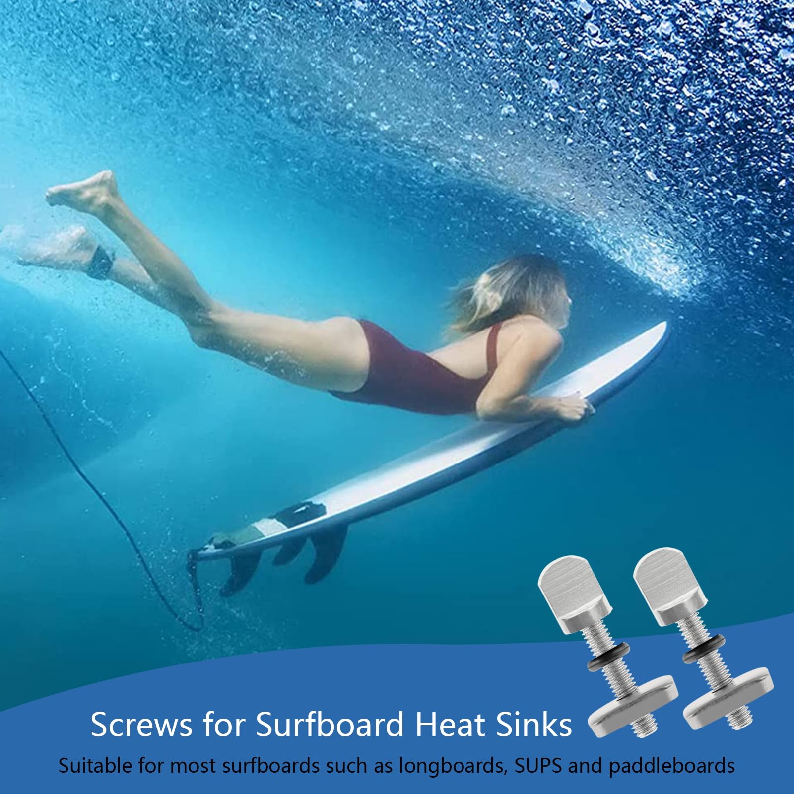 Tornillo para Tabla de Surf Acero Inoxidable 10 Piezas Accesorios Paddle Surf