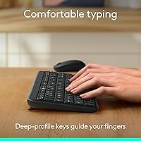 Vista 4 de Logitech MK250 Combo de Teclado y Ratón Inalámbrico Bluetooth: Conectividad Rápida y Fácil, Teclado Inalámbrico Compacto, Ratón Ambidiestro, Grafito