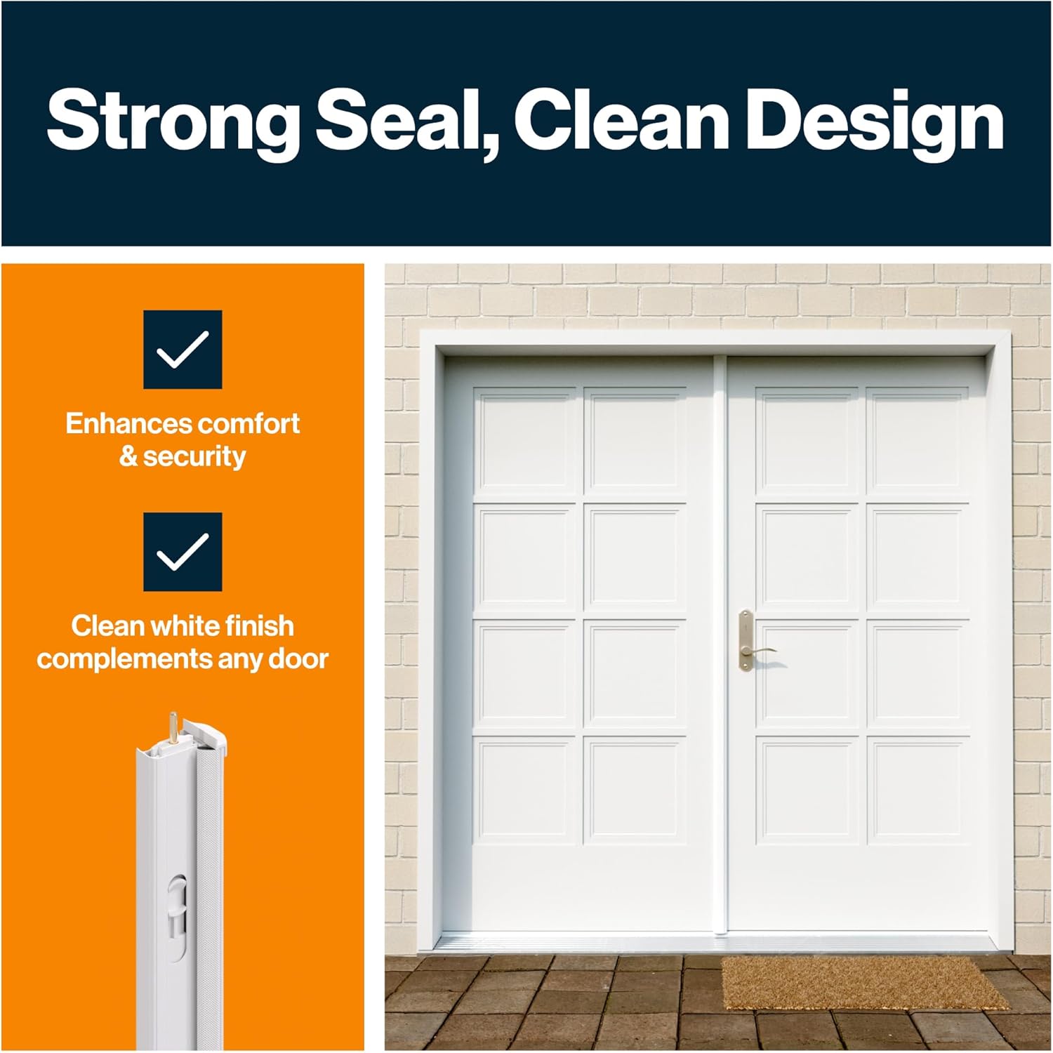 High-Performance Aluminum Astragal for Double Doors with Certification Against Air and Water Infiltration – 79” (Right Hand)