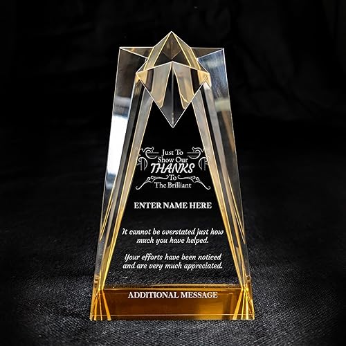 Miniatura 44 de Premio de agradecimiento personalizado grabado con láser, diseño grabado con láser, agradecimiento, añade tu propio texto, incluye caja de regalo