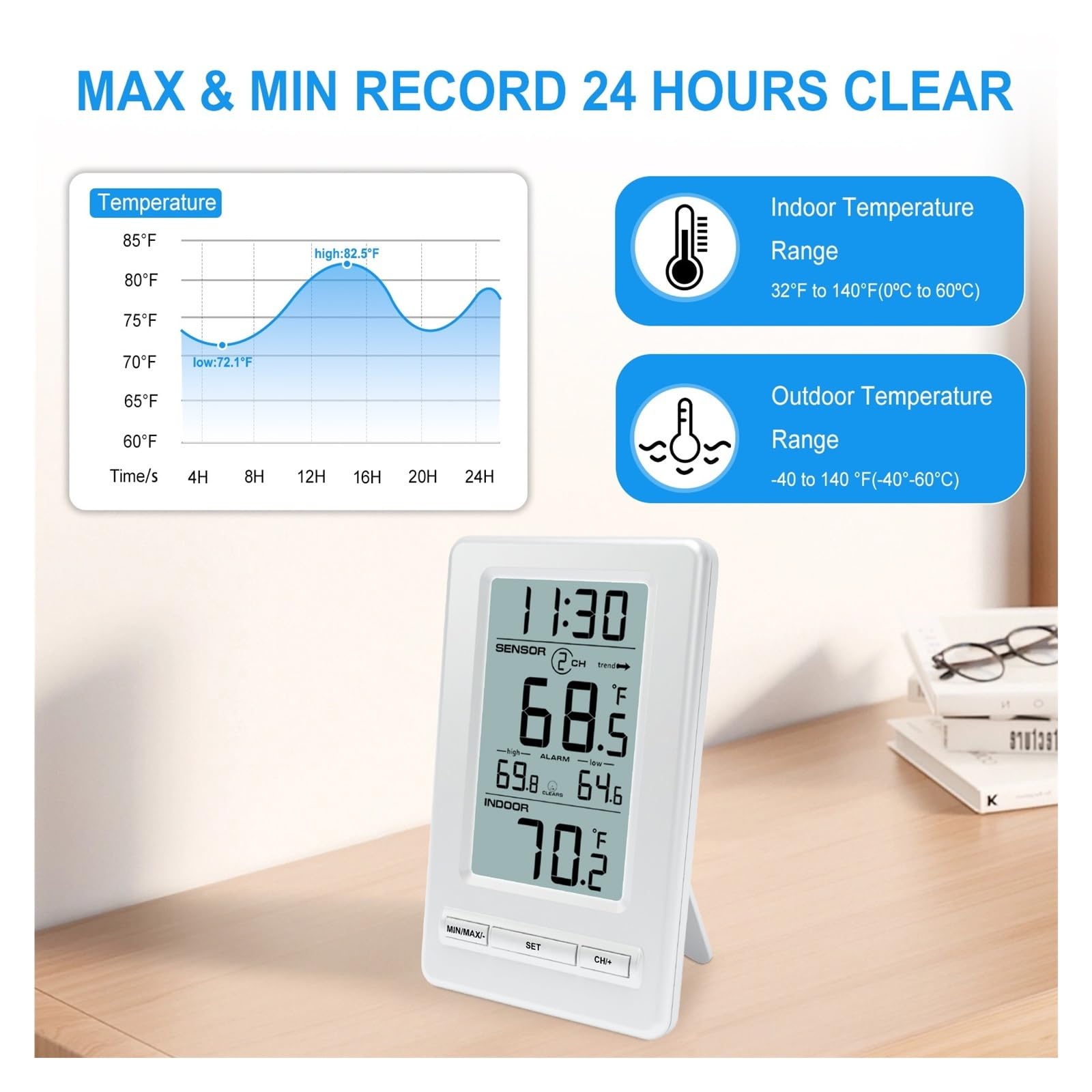 TermóMetro De Piscina Termómetro Inalámbrico For Piscina IPX8, Resistente Al Agua, con Pantalla LCD, De -40 °F A 140 °F, Termómetro Digital For Piscinas, Jacuzzis Y Spas. FáCil De Usar