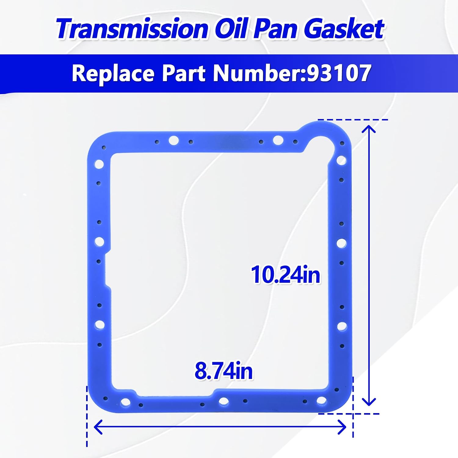 93107 Transmission Oil Pan Gasket Fit for Ford C4, Rubber and Steel Gasket, No Sealant Needed