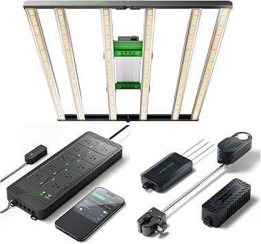 MARS HYDRO FC4800 Samsung LM301H EVO Bar LED Grow Light 4x4 and iHub-Pro and Smart Sensor Kit PPFD, CO2, and Soil Sensors