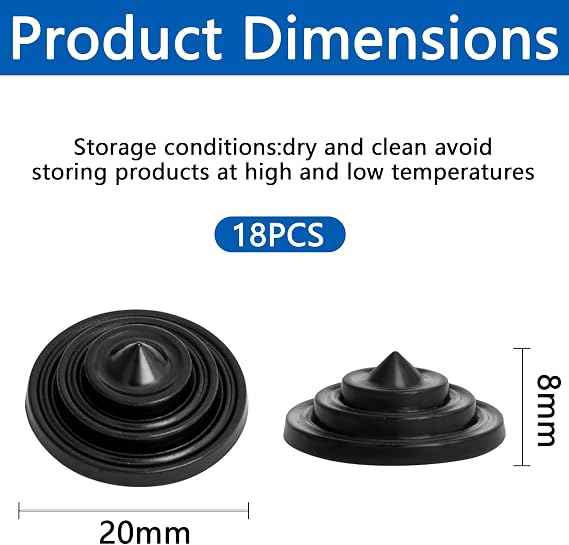 18 Pcs Snowboard Stomp Pad,4 Layers Cone Studs Snowboard Grip Stomp Pads,Anti-Slip Stomp Pad Studs to Provide Extra Grip for Winter Ski Snowboard