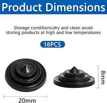 18 Pcs Snowboard Stomp Pad,4 Layers Cone Studs Snowboard Grip Stomp Pads,Anti-Slip Stomp Pad Studs to Provide Extra Grip for Winter Ski Snowboard