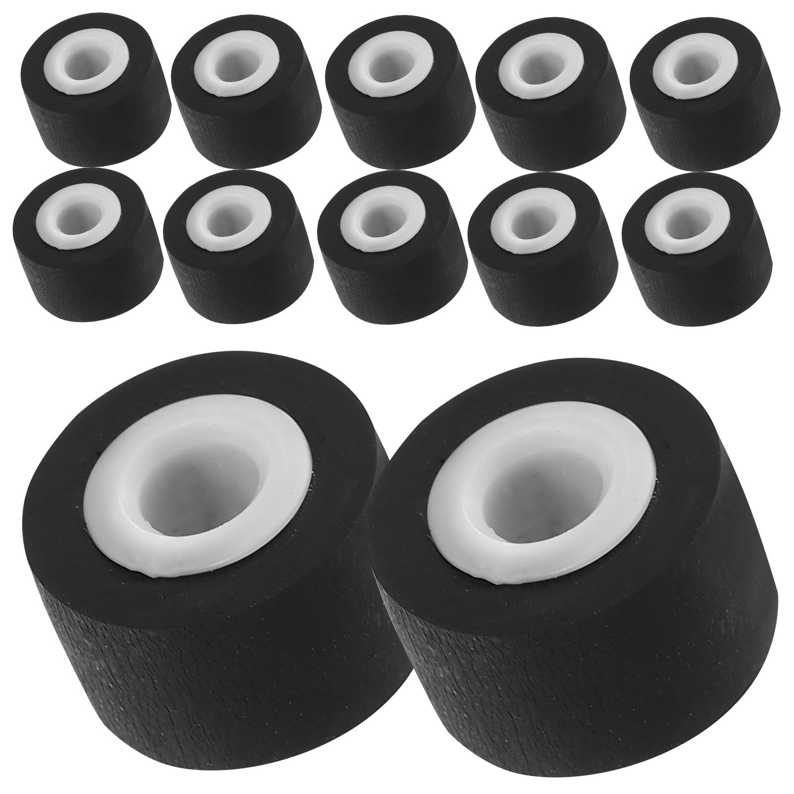 TIDTALEO 12Pcs Cassette Machine Pinch Rollers for Recorder Repair Maintenance, Rubber Video Tape Player Accessories Compatible with Audio and DVD Drives