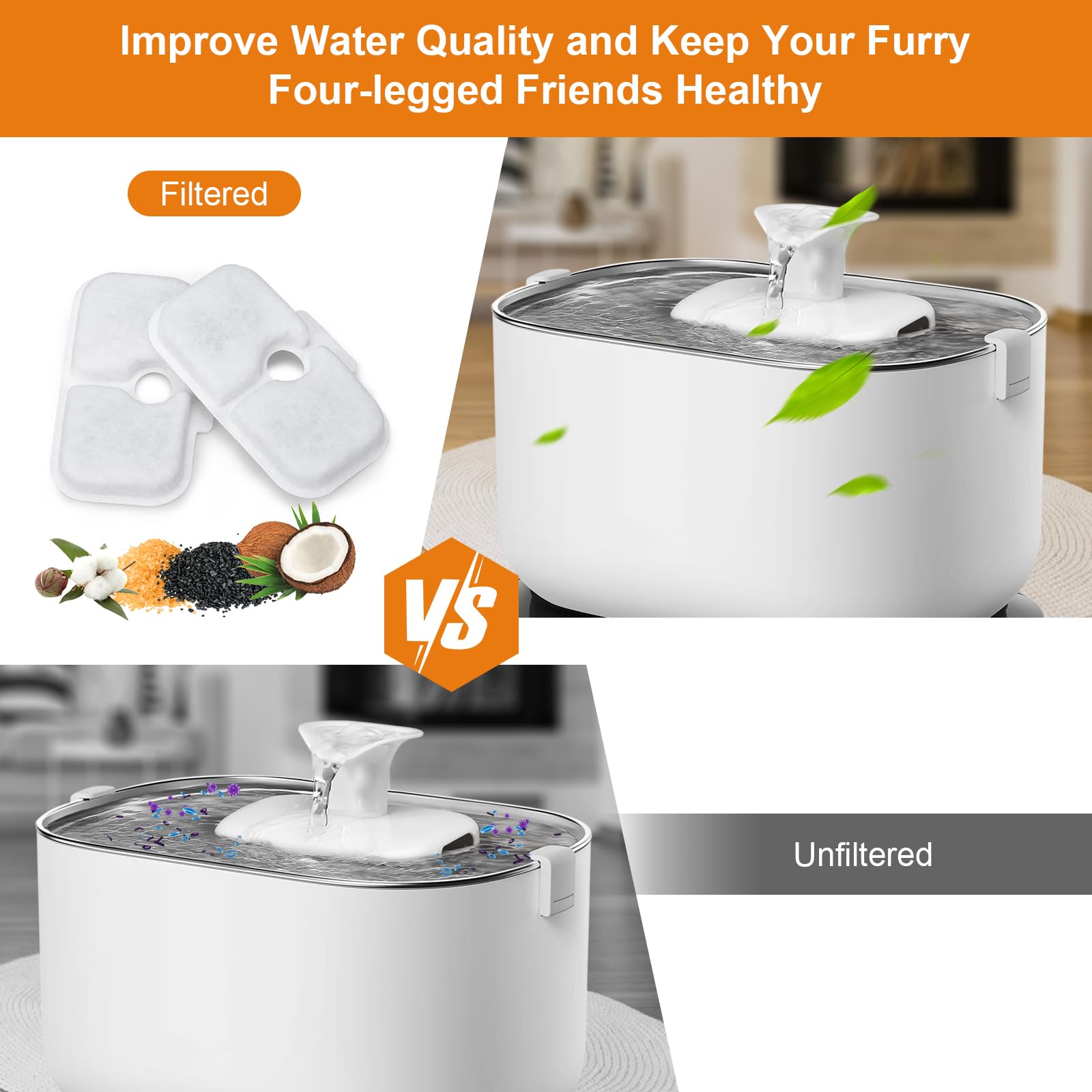 Lot De 16 Filtres Pour Fontaine À Chat Petlibro Dockstream Plwf005