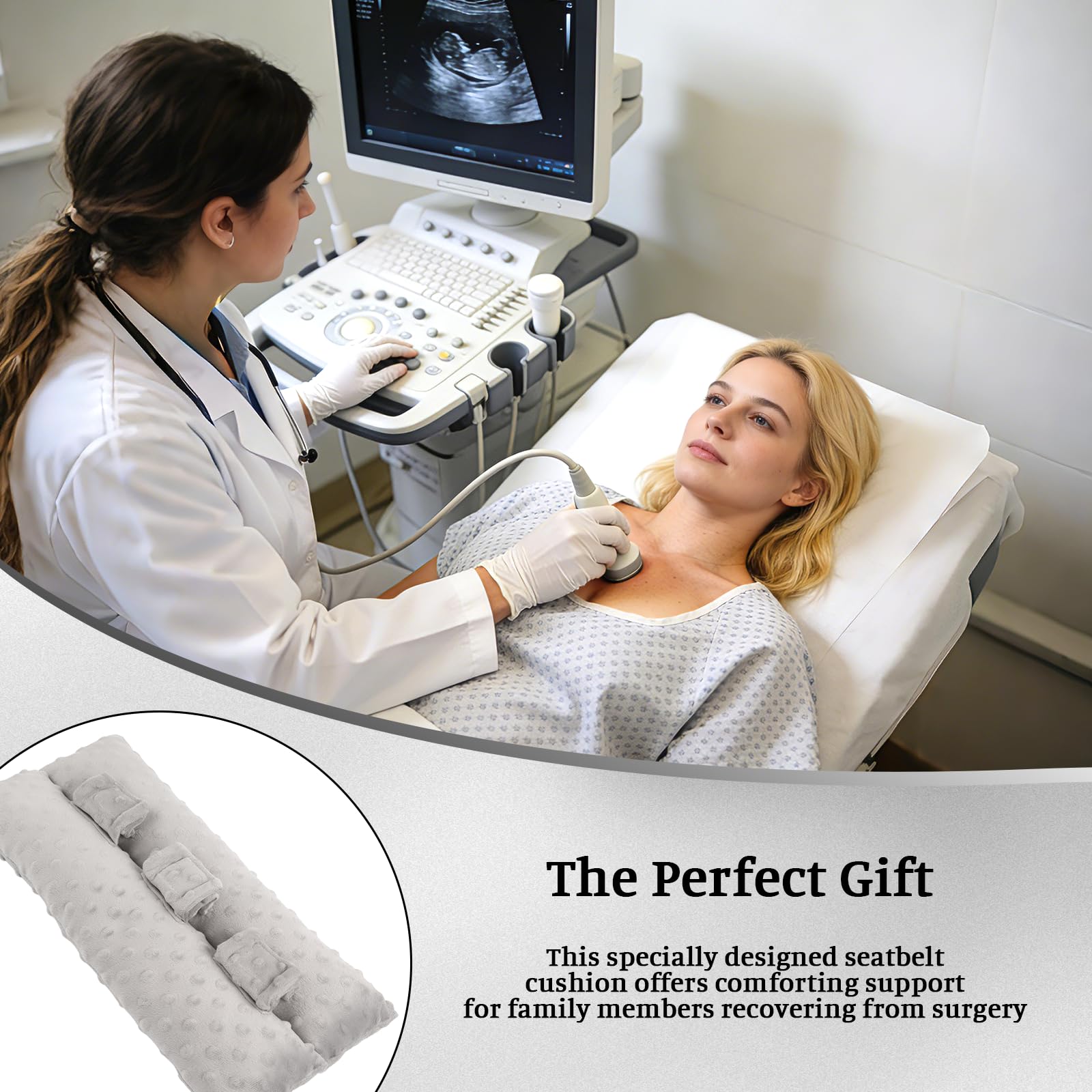 Hysterectomy Pillow Soft: Seatbelt Mastectomy Pillow Hysterectomy Recovery Must haves Car Seat Belt Pad Cushion Support for C-section Recovery Cervical Cancer Uterine Abdominal Post Surgery — view 7
