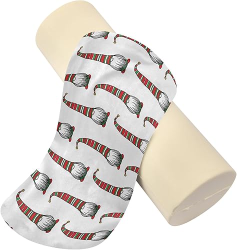 Miniatura 2 de Christmas Gnomes in Striped Bolster Pillow Insert Memory Foam Neck Roll Pillow for Sleeping 17 Round Pillow Insert Cylinder Bolster