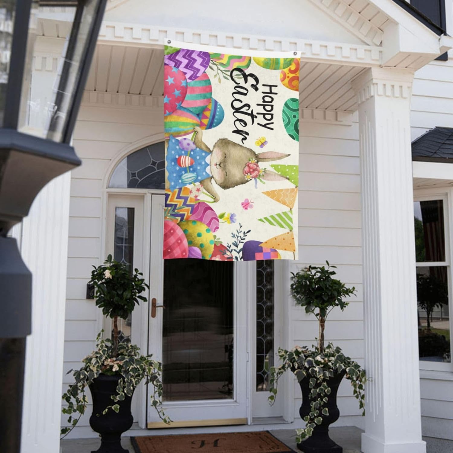 Eggs Bunny Easter Flags for outside 3x5 Ft Garden Flag Farmhouse Yard Indoor/Outdoor Decoration Banner Decor Gifts