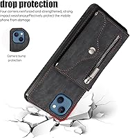Vista 7 de Asuwish Funda de teléfono para iPhone 13 Mini con protector de pantalla de vidrio templado y correa cruzada de muñeca con cordón para tarjetas