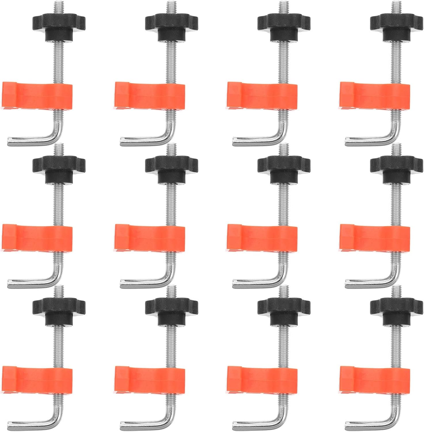Baluue 12pcs Right Angle Fixing Clamps for Stone and Woodwork, Granite and Marble Slab Corner Positioning Clips, Industrial Workholding Devices for Seam Alignment and Panel Assembly
