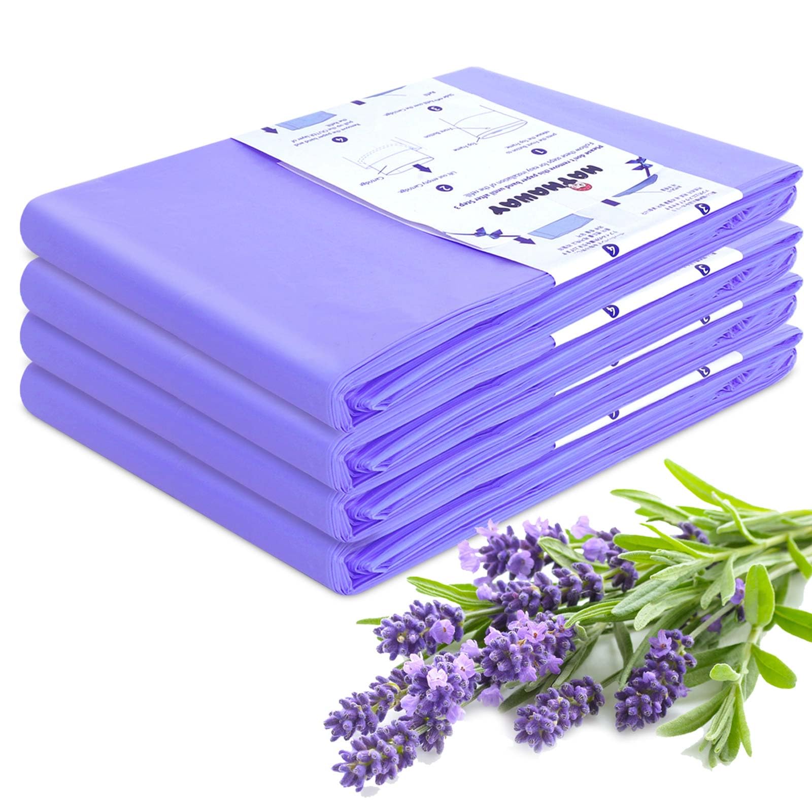 Refills Compatible with Dekor Classic, 30% Extra Length Diaper Pail Refills 4 Pack Diaper Pail Liners Lavender Scent