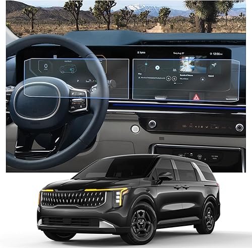 Miniatura 31 de CDEFG Protector de pantalla de vidrio para Telluride: Protector de pantalla táctil para pantalla de automóvil, vidrio templado 9H, antiarañazos