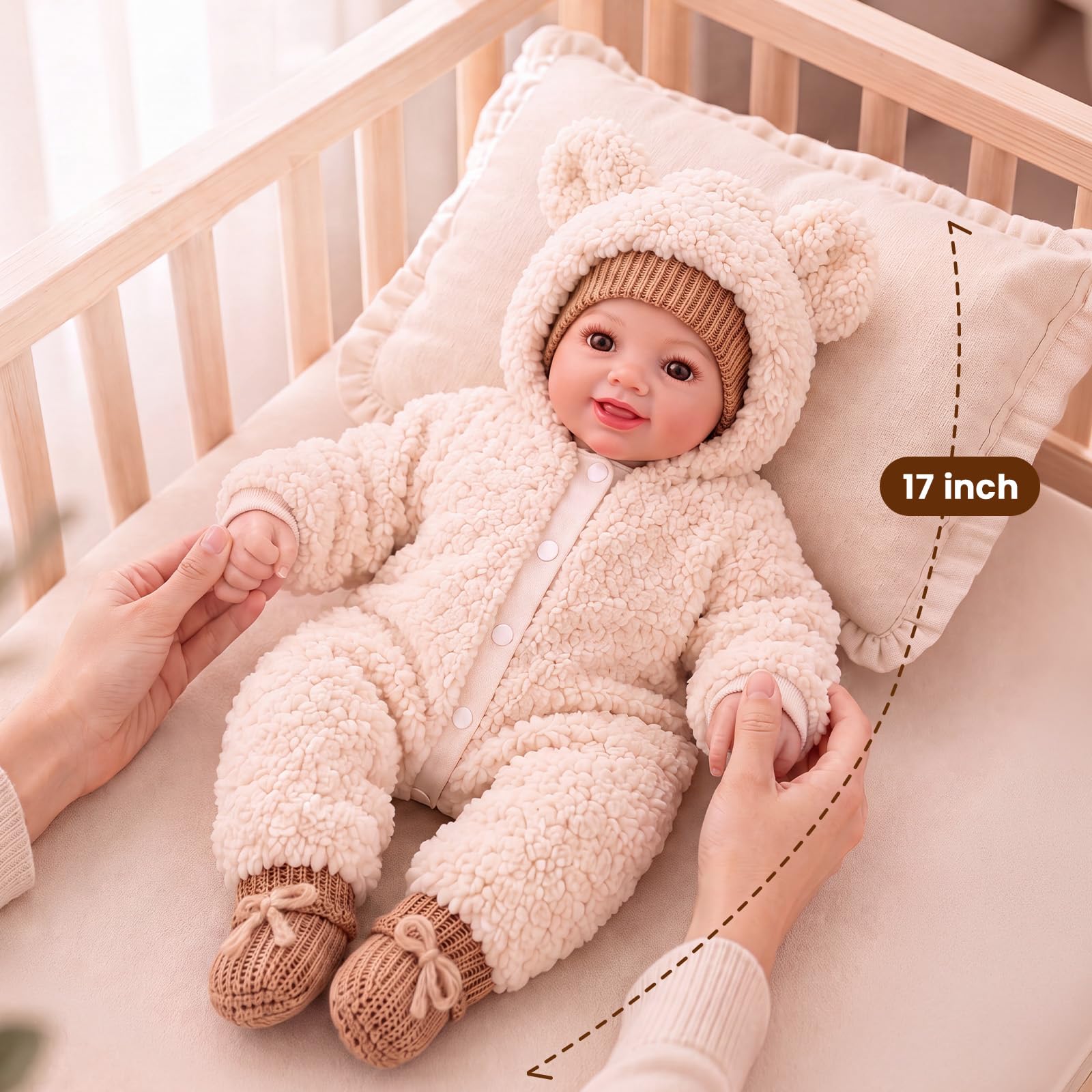 BABESIDE Bambole Reborn Baby Realistica Sunny Girls 17 Pollici