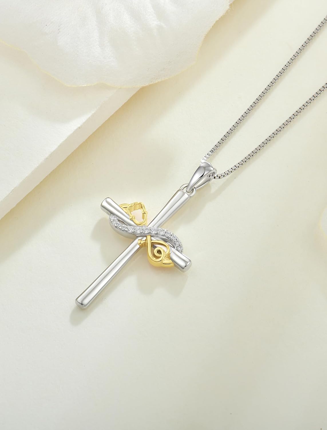 STARCHENIE Women's Stethoscope Cross Necklace Sterling Silver Infinity Cross Pendant Nurse Doctor Jewelry Graduation Gift for Medical Student - Image 5