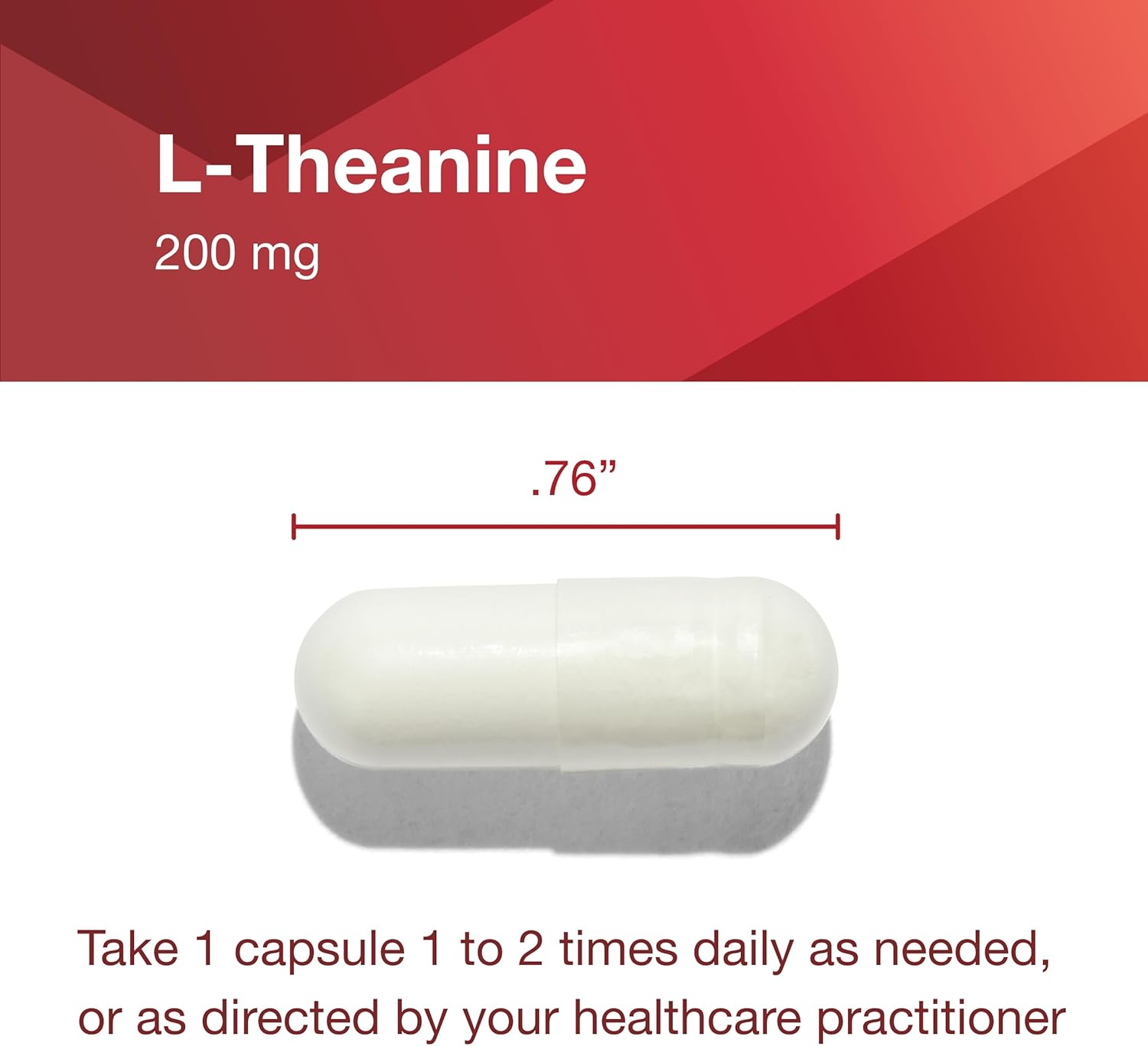 PROTOCOL FOR LIFE BALANCE L-Theanine 200mg - Normal Stress Relief - Non-Drowsy - 60 Veg Caps