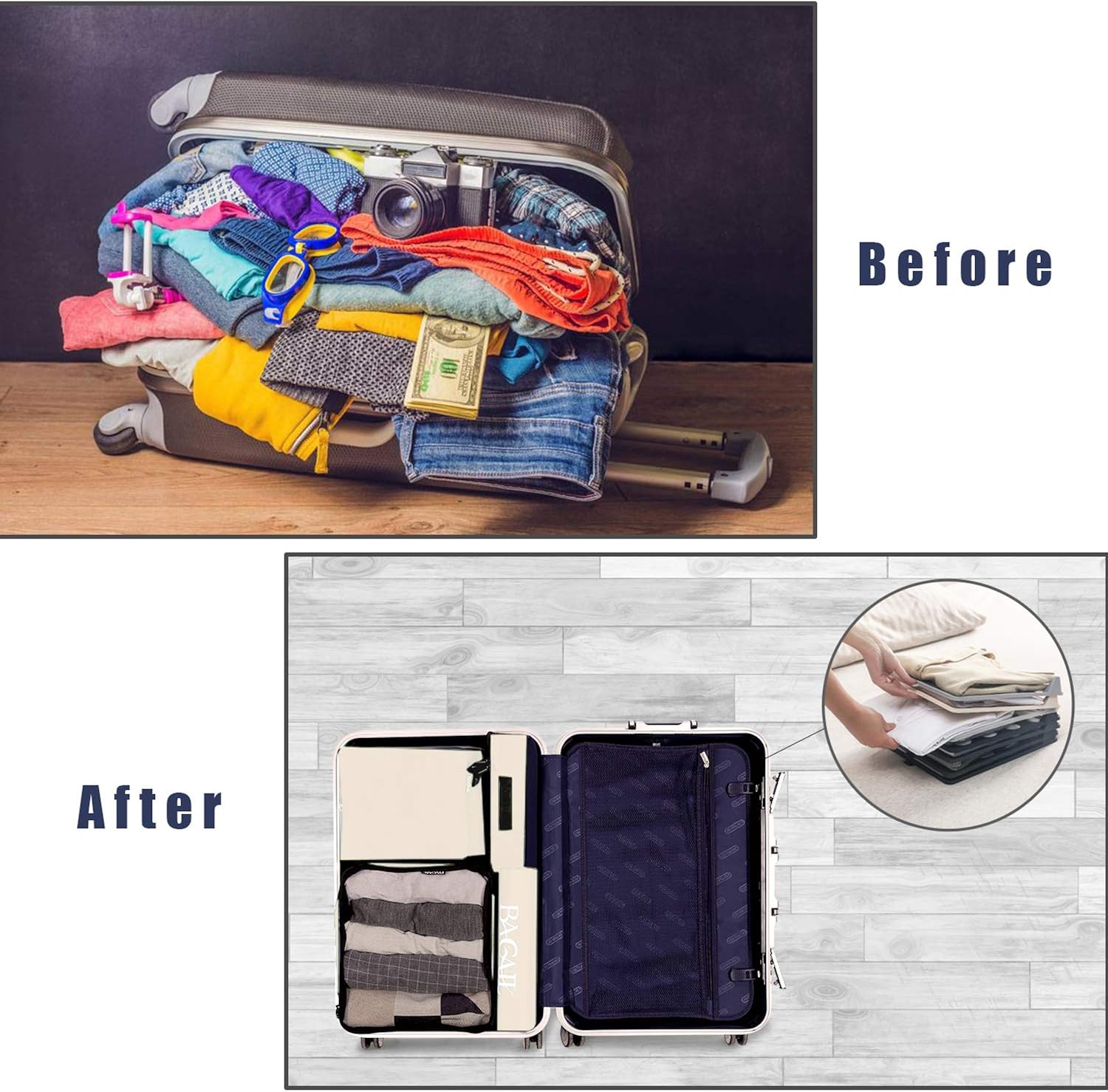 BAGAIL 6 Set/7 Set Packing Cubes Multi-Functional Luggage Packing Organizers for Travel Accessories