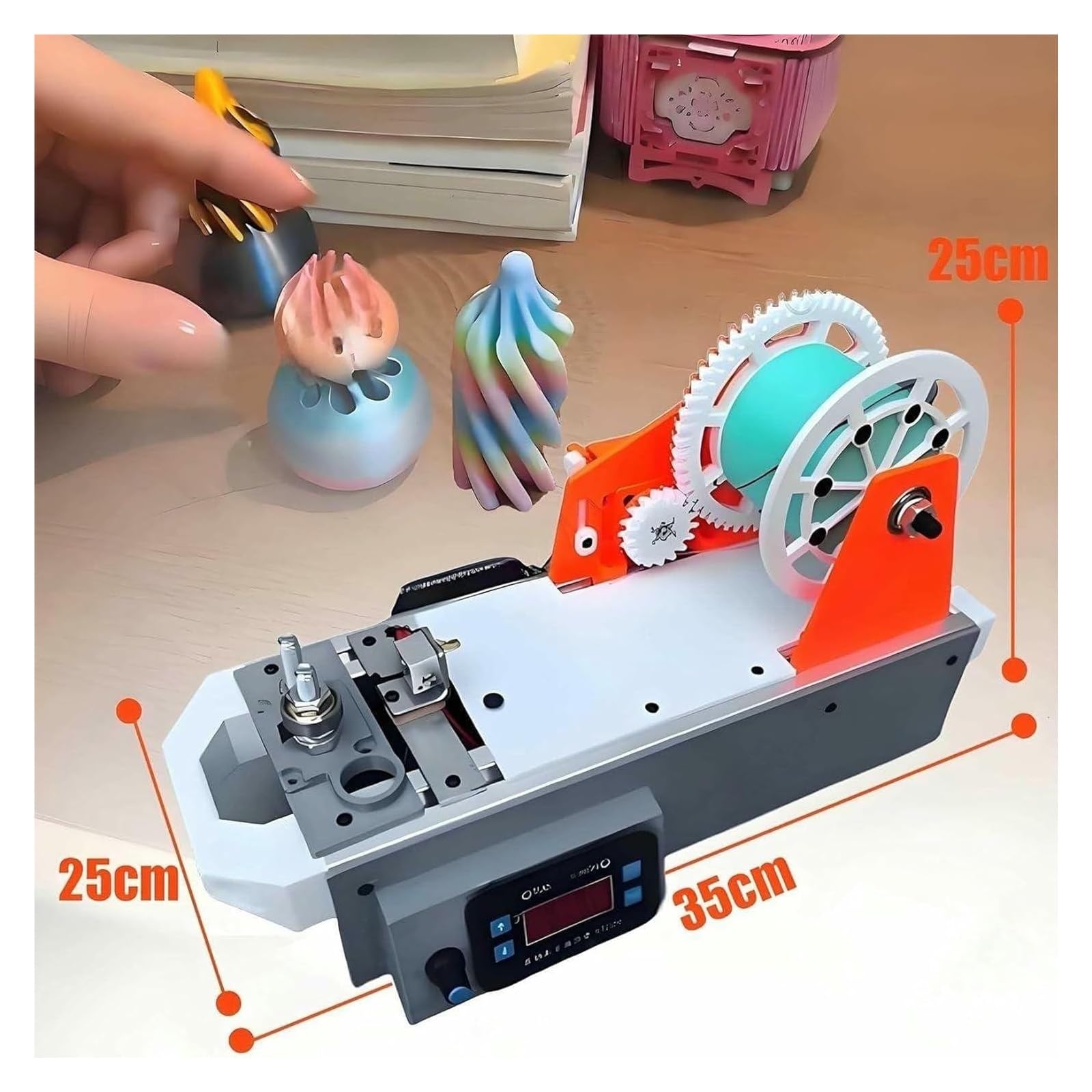 Macchina for la creazione di filamenti da tavolo 3D for creatori di fai da te - Filamenti for stampante 3D da bottiglie di plastica riciclate con controllo digitale della temperatura(B)